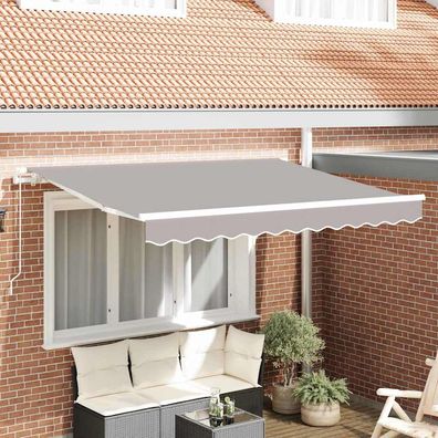 vidaXL Markisenersatzstoff Hellgrau 3 x 2,5 m Polyester