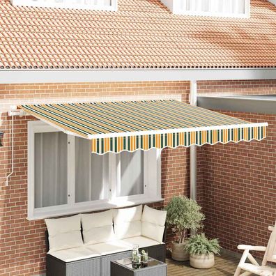 vidaXL Markisenersatzstoff Grün und Gelb 3 x 2,5 m Polyester