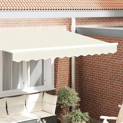 vidaXL Markisenschürzen-Ersatz Creme Streifen 2,5 m Polyester