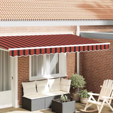 vidaXL Markisenschürzen-Ersatz Orange / Schwarz / Gelb 4 m Polyester