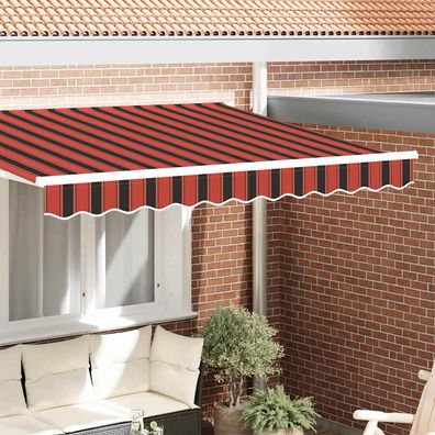 vidaXL Markisenschürzen-Ersatz Orange / Schwarz / Gelb 3,5 m Polyester