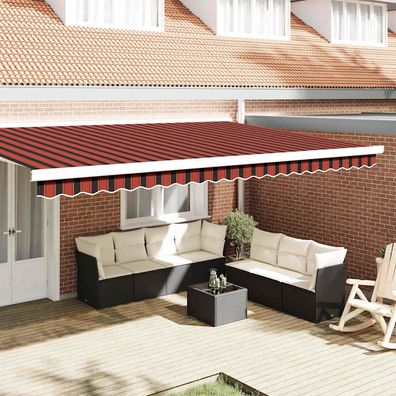 vidaXL Markisenschürzen-Ersatz Orange / Schwarz / Gelb 480 x 20 cm