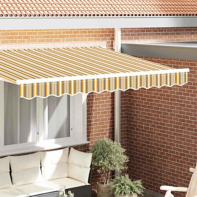 vidaXL Markisenschürzen-Ersatz Gelb und Grau 230 x 20 cm Polyester