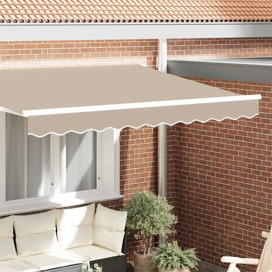 vidaXL Markisenschürzen-Ersatz Beige 3,5 m Polyester