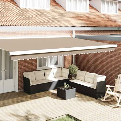 vidaXL Markisenschürzen-Ersatz Beige 480 x 20 cm Polyester