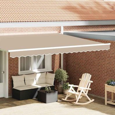 vidaXL Markisenschürzen-Ersatz Beige 4,5 m Polyester