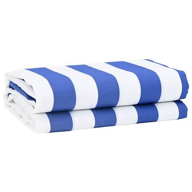 vidaXL Markisenersatzstoff Blau und Weiß 1000 x 160 cm Polyester