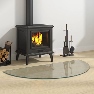 vidaXL Feuerstelle Glasplatte Transparent 1000 x 500 mm Glas