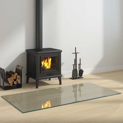 vidaXL Feuerstelle Glasplatte Transparent 120 x 60 cm Glas