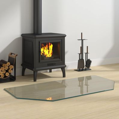 vidaXL Feuerstelle Glasplatte Transparent 100 x 50 cm Glas