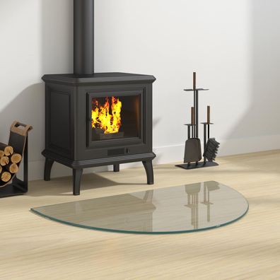 vidaXL Feuerstelle Glasplatte Transparent 800 x 500 mm Glas