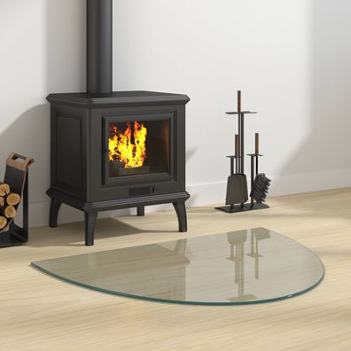 vidaXL Feuerstelle Glasplatte Transparent 800 x 600 mm Glas