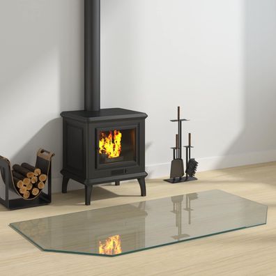 vidaXL Feuerstelle Glasplatte Transparent 120 x 60 cm Glas