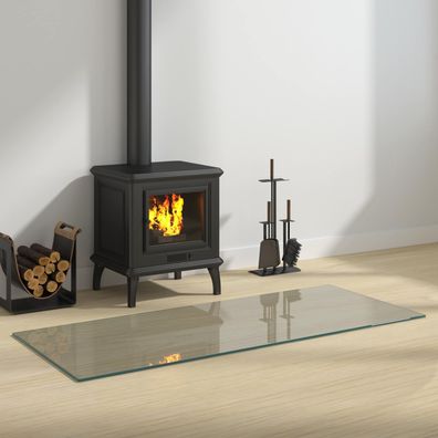 vidaXL Feuerstelle Glasplatte Transparent 120 x 50 cm Glas