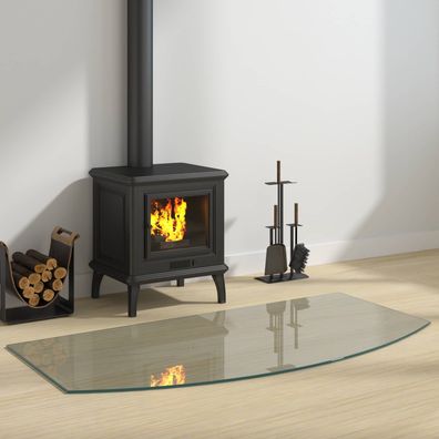 vidaXL Feuerstelle Glasplatte Transparent 120 x 60 cm Glas
