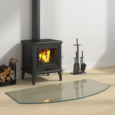 vidaXL Feuerstelle Glasplatte Transparent 100 x 50 cm Glas