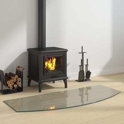 vidaXL Feuerstelle Glasplatte Transparent 120 x 50 cm Glas