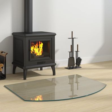 vidaXL Feuerstelle Glasplatte Transparent 80 x 60 cm Glas
