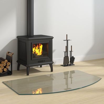 vidaXL Feuerstelle Glasplatte Transparent 100 x 60 cm Glas