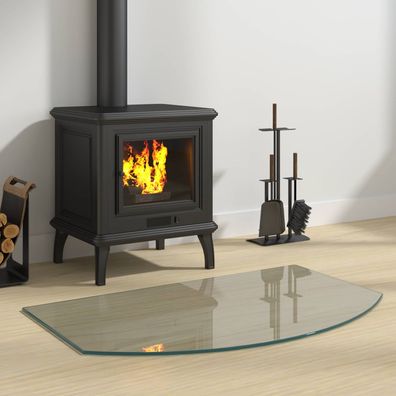 vidaXL Feuerstelle Glasplatte Transparent 80 x 50 cm Glas
