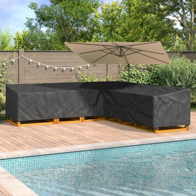 vidaXL Möbelbezug Schwarz 325 x 325 x 80 cm 420D Oxford Stoff
