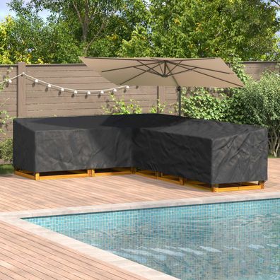 vidaXL Möbelbezug Schwarz 355 x 275 x 80 cm 420D Oxford Stoff