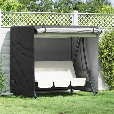 vidaXL Hollywoodschaukel-Abdeckung Schwarz 175 x 125 x 180 cm