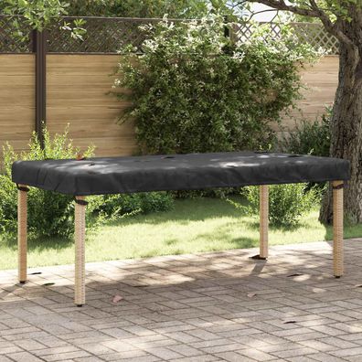 vidaXL Tischdecken Uni Schwarz 202 x 102 x 15 cm Stoff