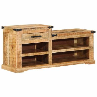 vidaXL Bank mit Schubladen Braun 110 x 35 x 50 cm Raue Mango