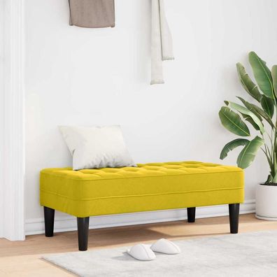 vidaXL Bank mit Kissen Gelb 113 x 57 x 39 cm Samt
