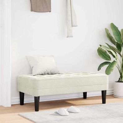 vidaXL Bank mit Kissen Creme 113 x 57 x 39 cm Samt