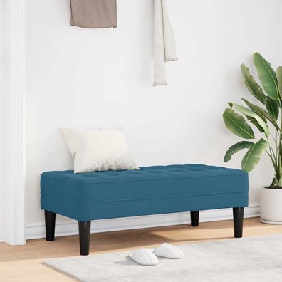 vidaXL Bank mit Kissen Blau 113 x 57 x 39 cm Samt