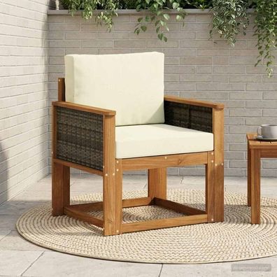 vidaXL Outdoor Mittelsofa Massivholz Akazie Natur