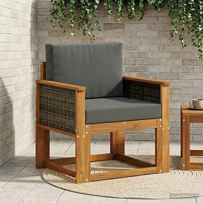 vidaXL Outdoor Mittelsofa Massivholz Akazie Natur
