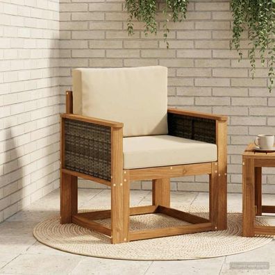 vidaXL Outdoor Mittelsofa Massivholz Akazie Natur