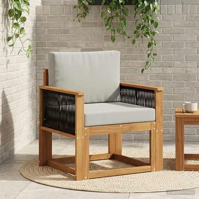 vidaXL Outdoor Mittelsofa Massivholz Akazie Natur
