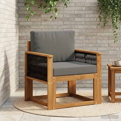 vidaXL Outdoor Mittelsofa Massivholz Akazie Natur