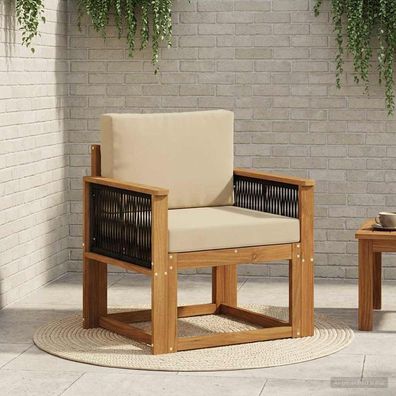 vidaXL Outdoor Mittelsofa Massivholz Akazie Natur