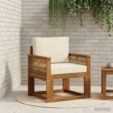 vidaXL Outdoor Mittelsofa Massivholz Akazie Natur