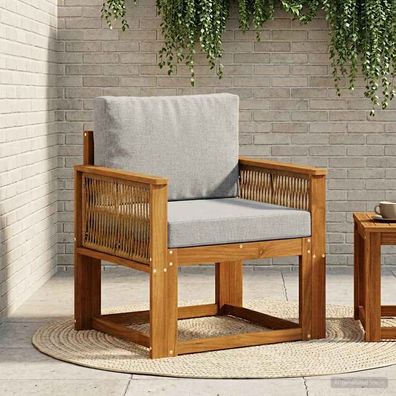 vidaXL Outdoor Mittelsofa Massivholz Akazie Natur