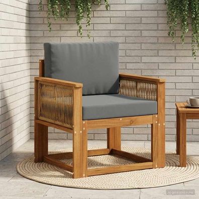 vidaXL Outdoor Mittelsofa Massivholz Akazie Natur
