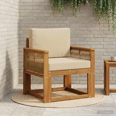 vidaXL Outdoor Mittelsofa Massivholz Akazie Natur