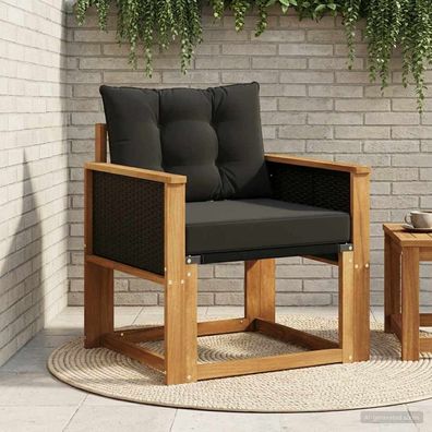 vidaXL Outdoor Mittelsofa Massivholz Akazie Natur