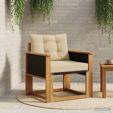 vidaXL Outdoor Mittelsofa Massivholz Akazie Natur