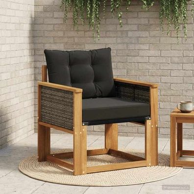 vidaXL Outdoor Mittelsofa Massivholz Akazie Natur