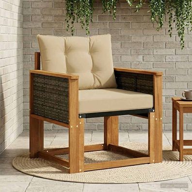 vidaXL Outdoor Mittelsofa Massivholz Akazie Natur