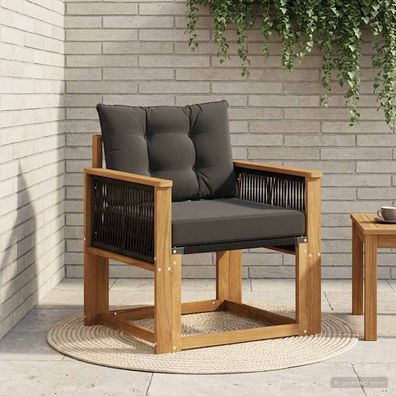 vidaXL Outdoor Mittelsofa Massivholz Akazie Natur