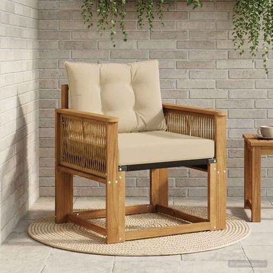 vidaXL Outdoor Mittelsofa Massivholz Akazie Natur