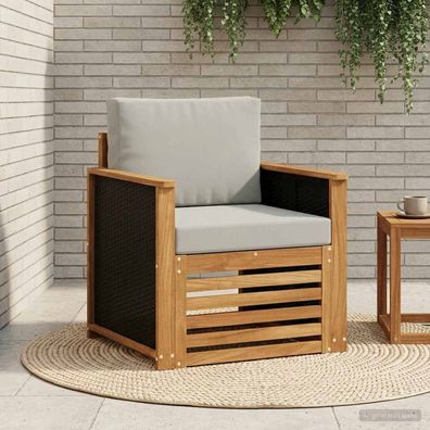 vidaXL Outdoor Mittelsofa Natur