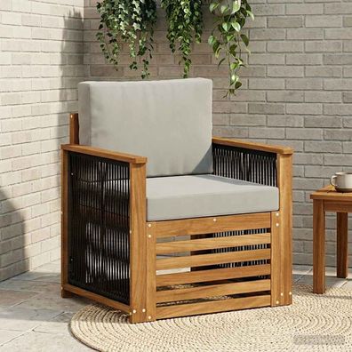 vidaXL Outdoor Mittelsofa Natur